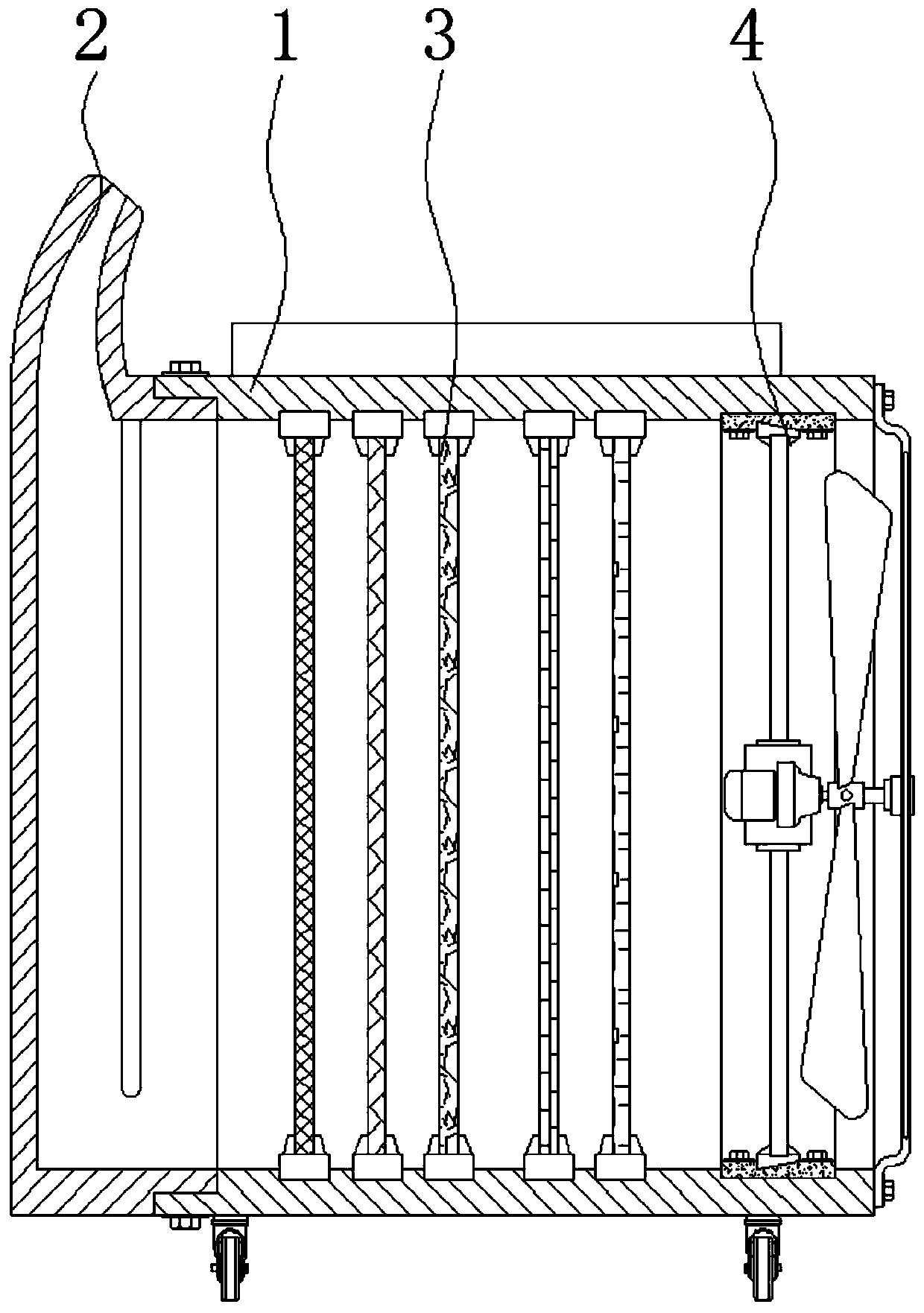 Purifying device with compressing and sterilizing function for atmosphere treatment