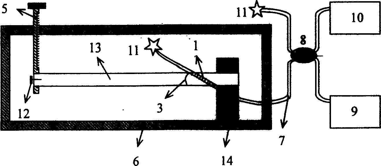 Fiberoptic raster band width tuning device