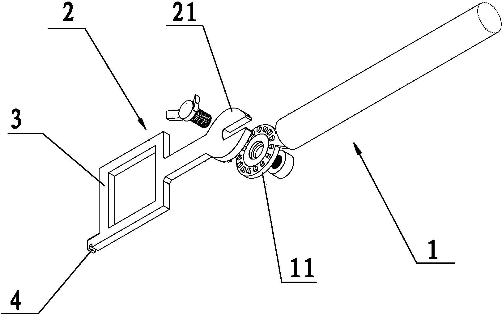 Fitting bolt ground potential assembling and disassembling combination tool