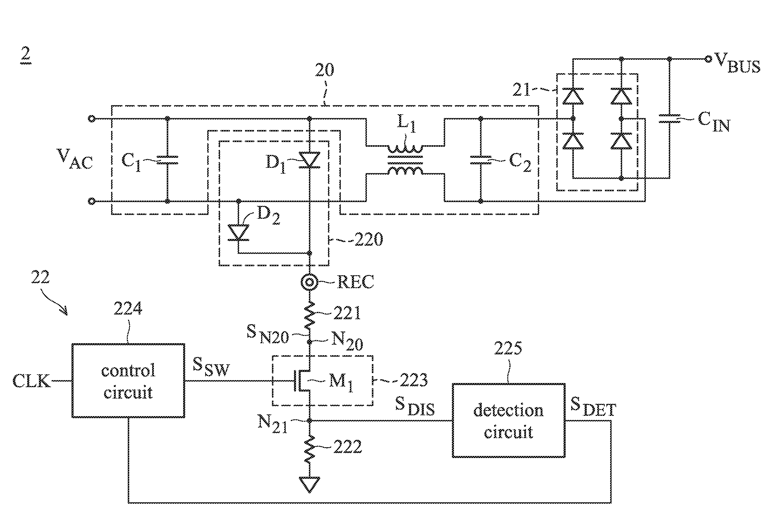 Discharge circuits of discharge paths for electromagnetic interference filters