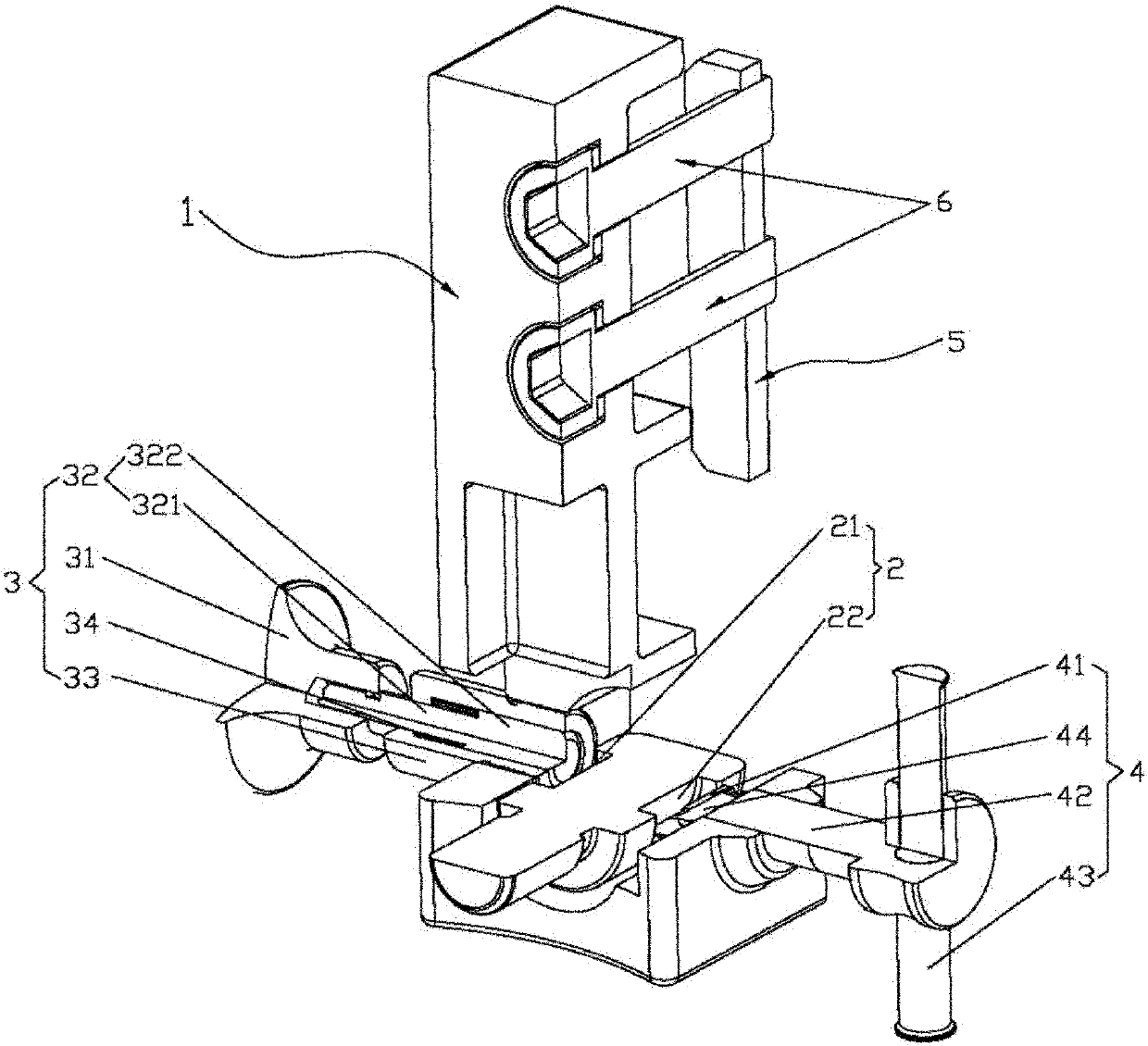 Locking structure with double-locking function and omnibearing automatic reflecting work light
