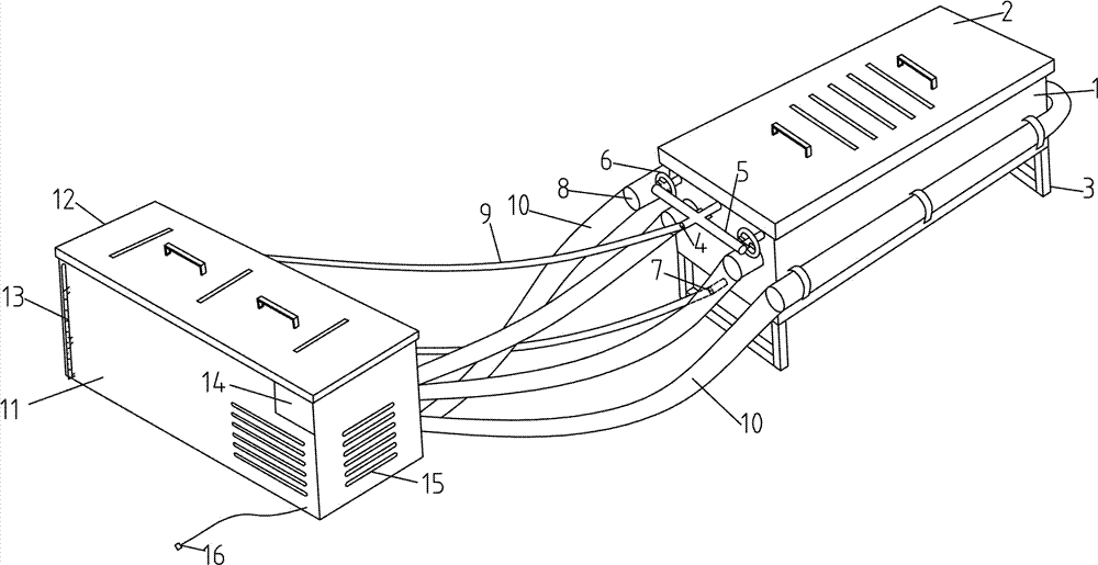 A separate fully automatic spray dry-wet cycle test device