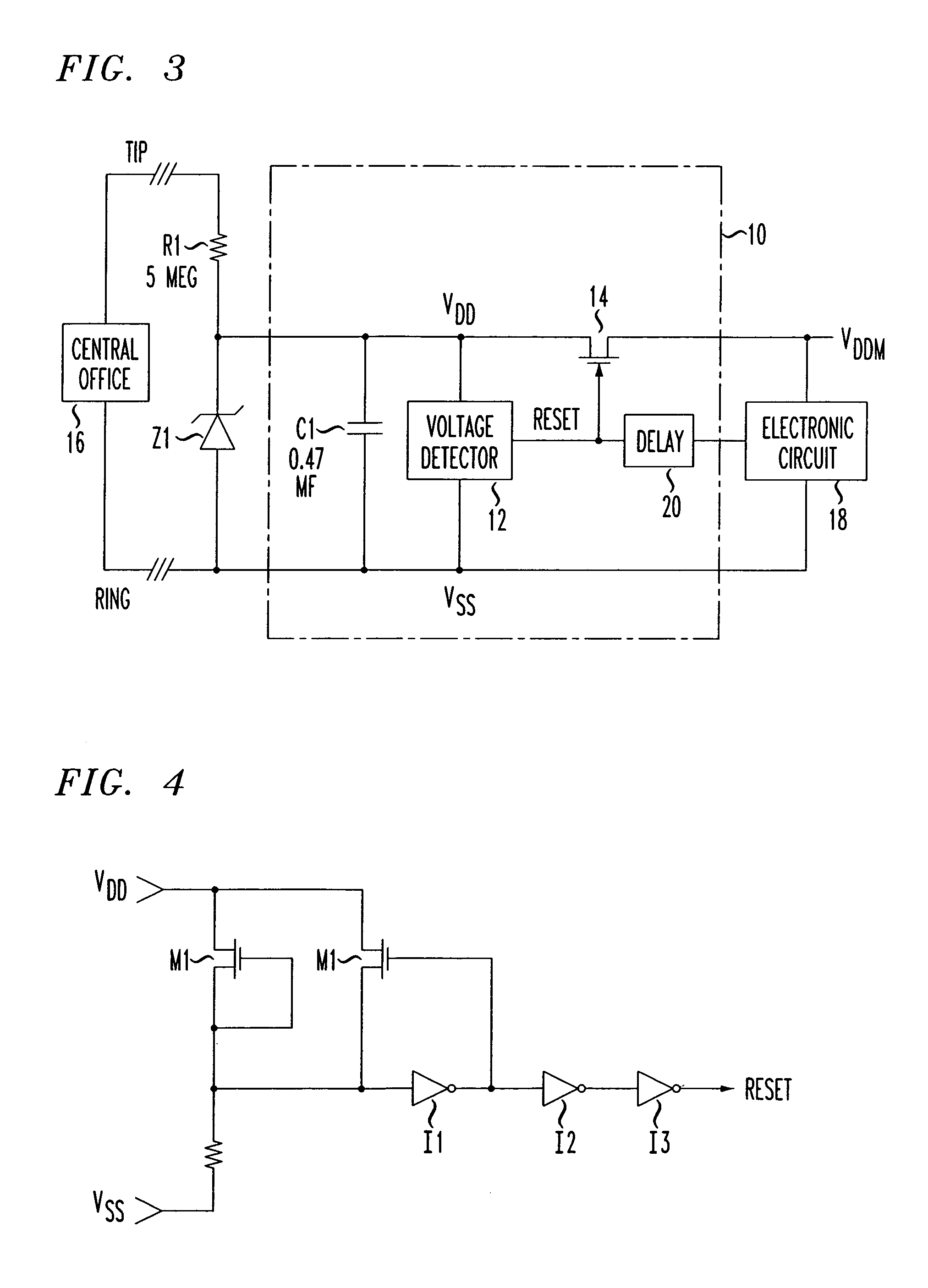 Power up reset circuit for line powered circuit