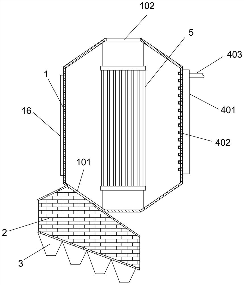 Device for preventing high-temperature corrosion of heating surface of waste incineration boiler