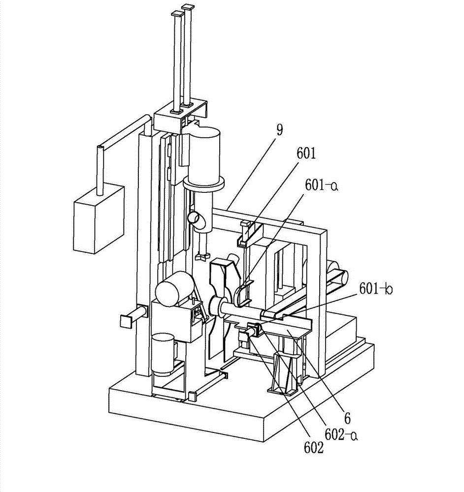 Tenon discharging machine for numerical control log cabin