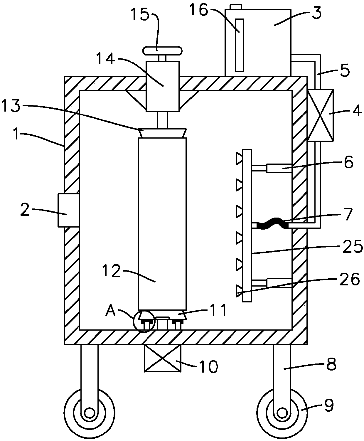 Spraying device for surface of outer circumference of pipe