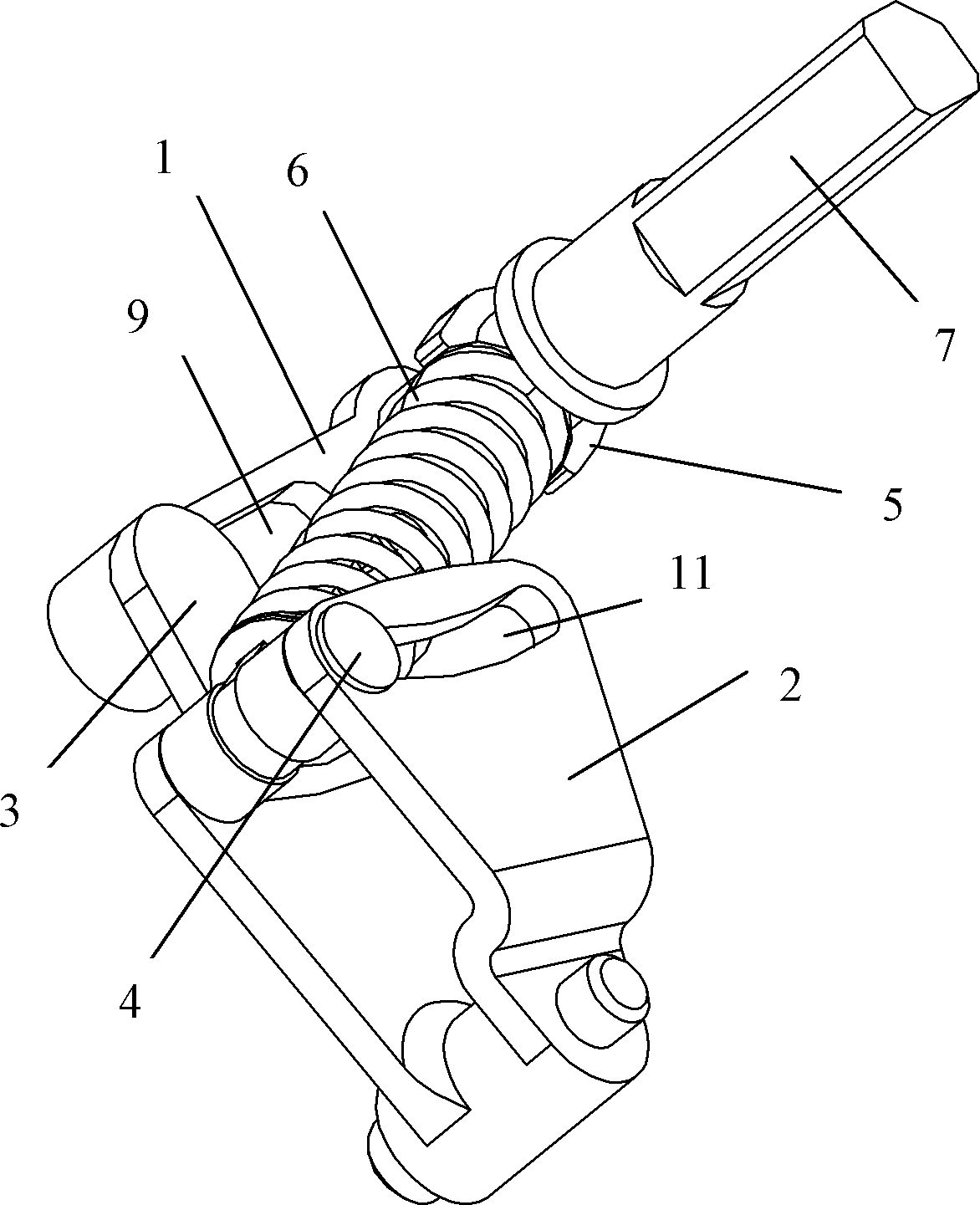 Energy storage spring operating mechanism for low-voltage disconnecting switch