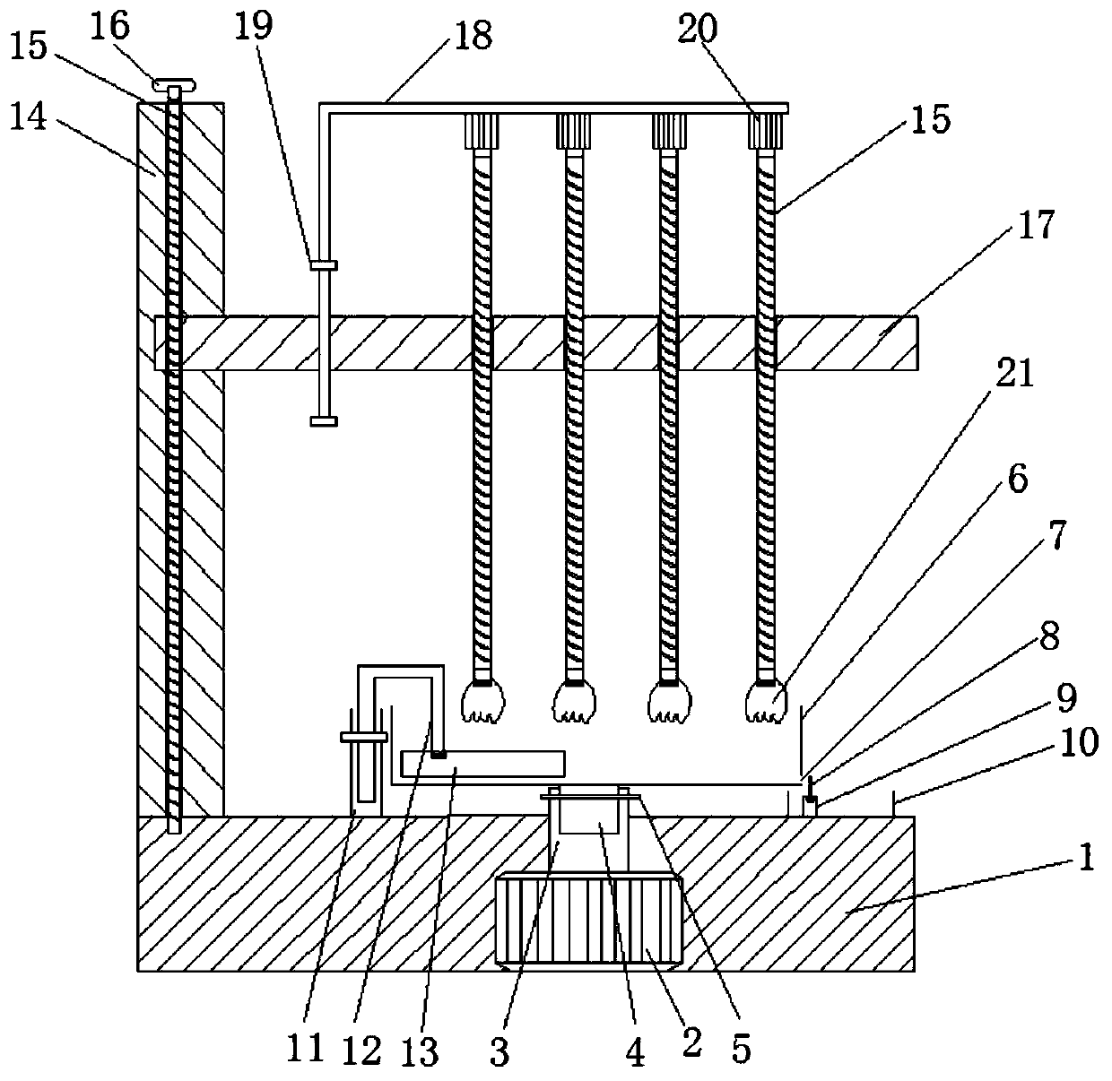 Lifting type dough kneading and cutting integrated machine