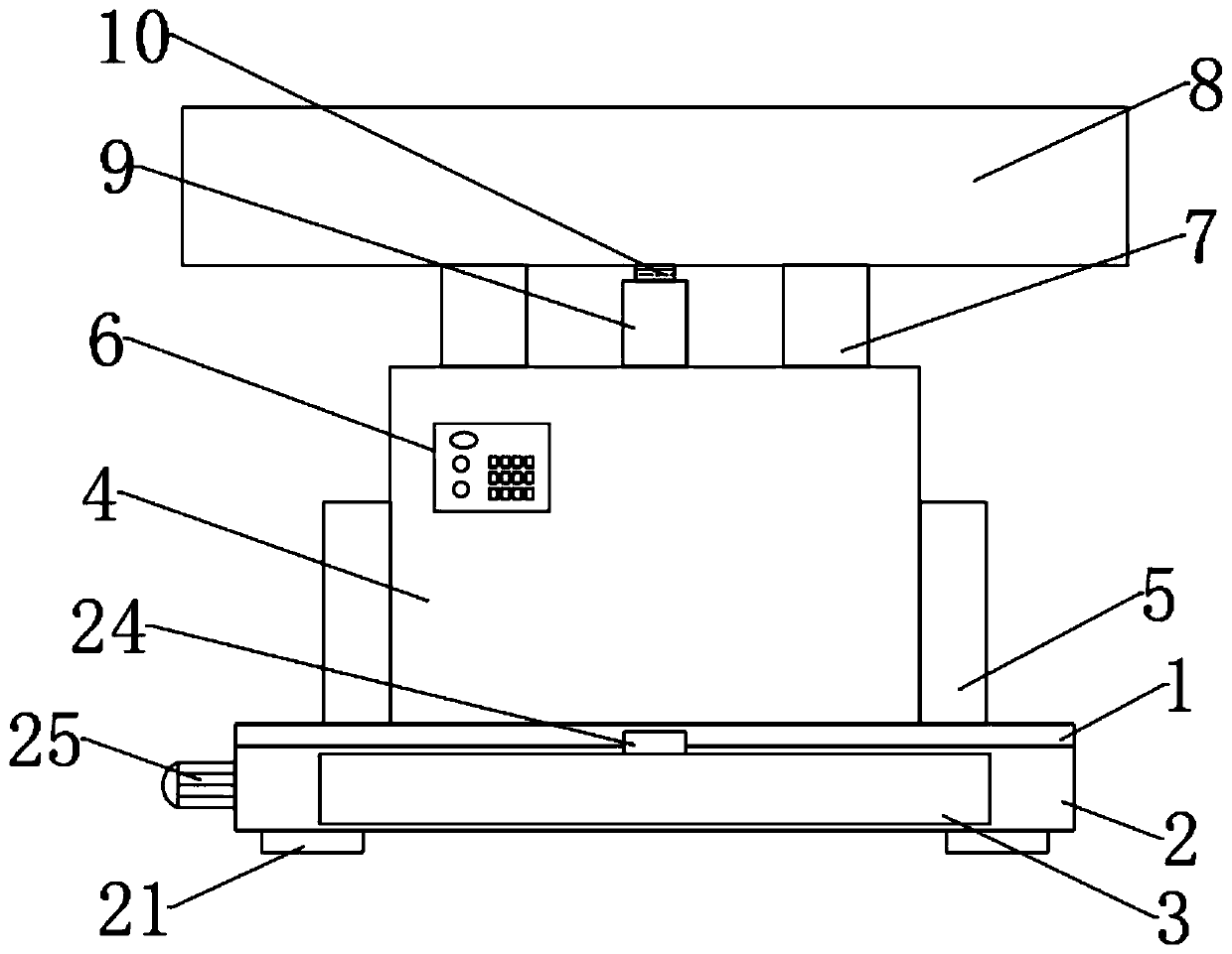 Water dispensing device for poultry breeding