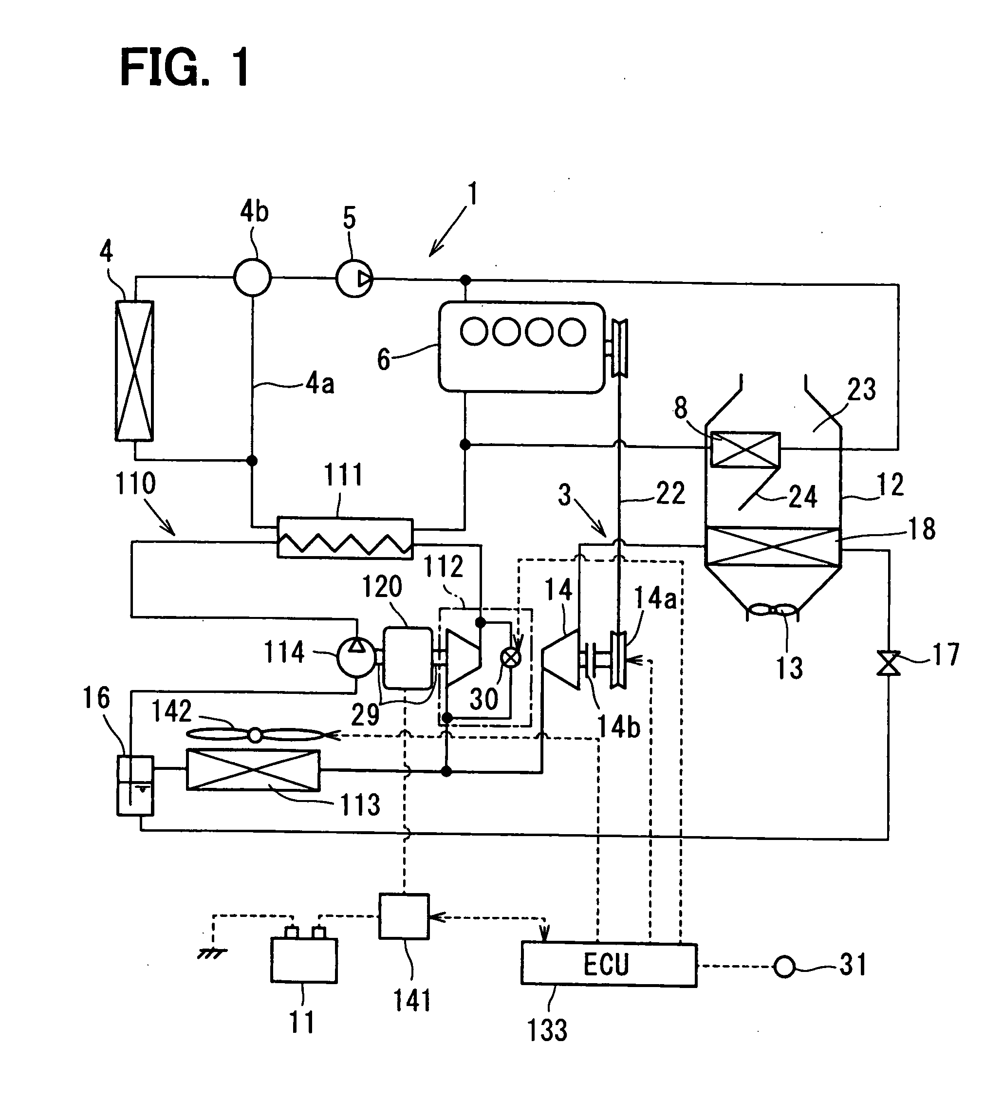 Waste heat collecting system having expansion device