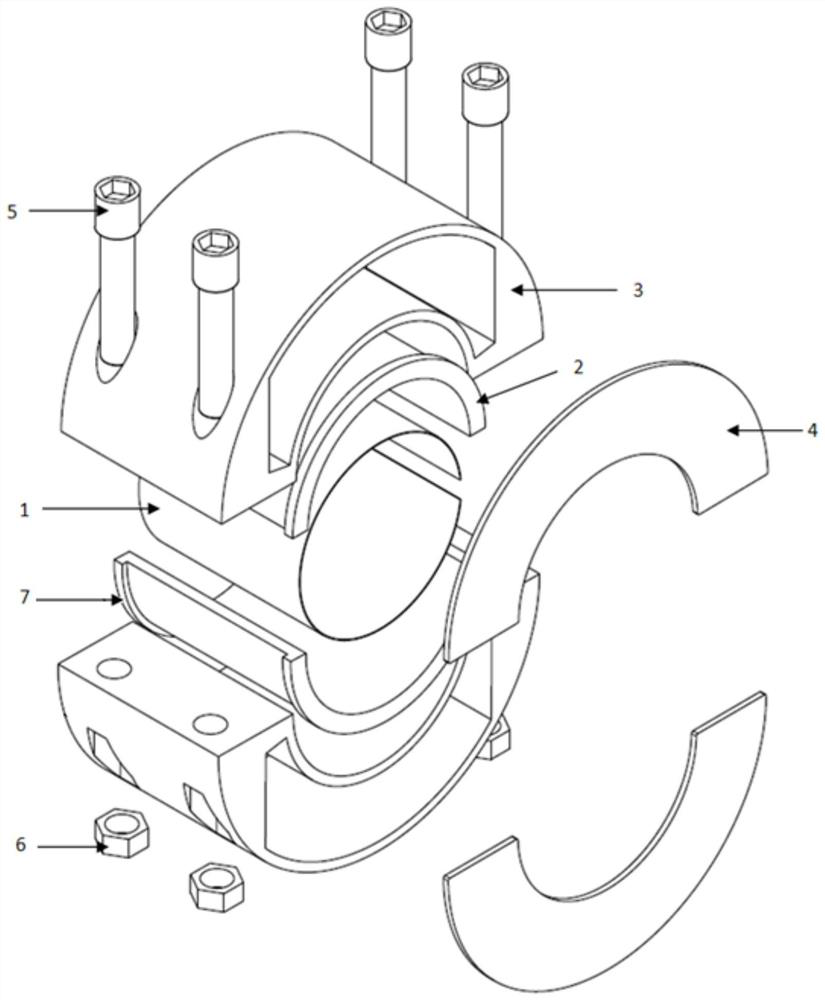 A helicopter tail rotor load measuring installation device