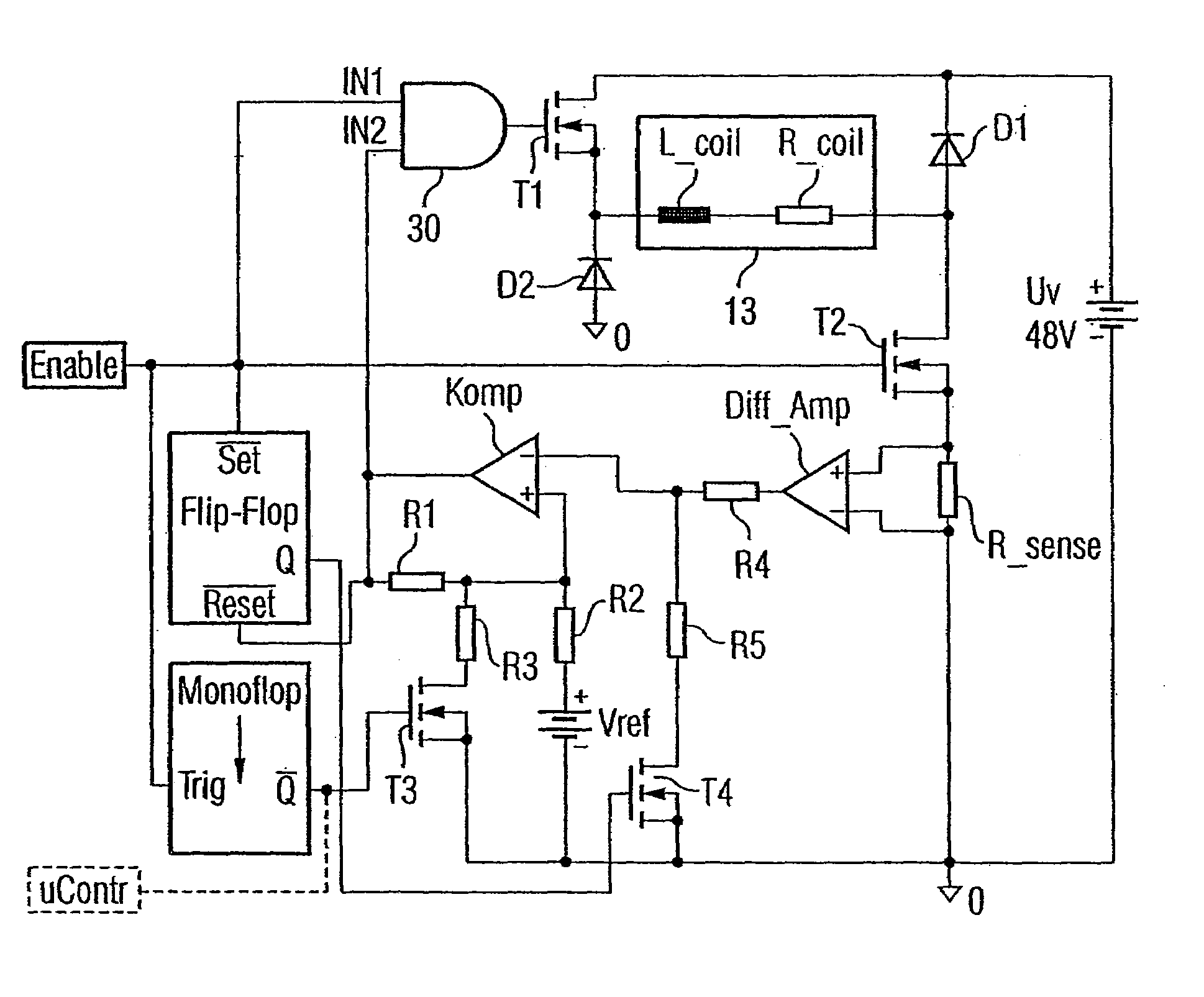 Circuit arrangement and method for controlling a bistable magnetic valve