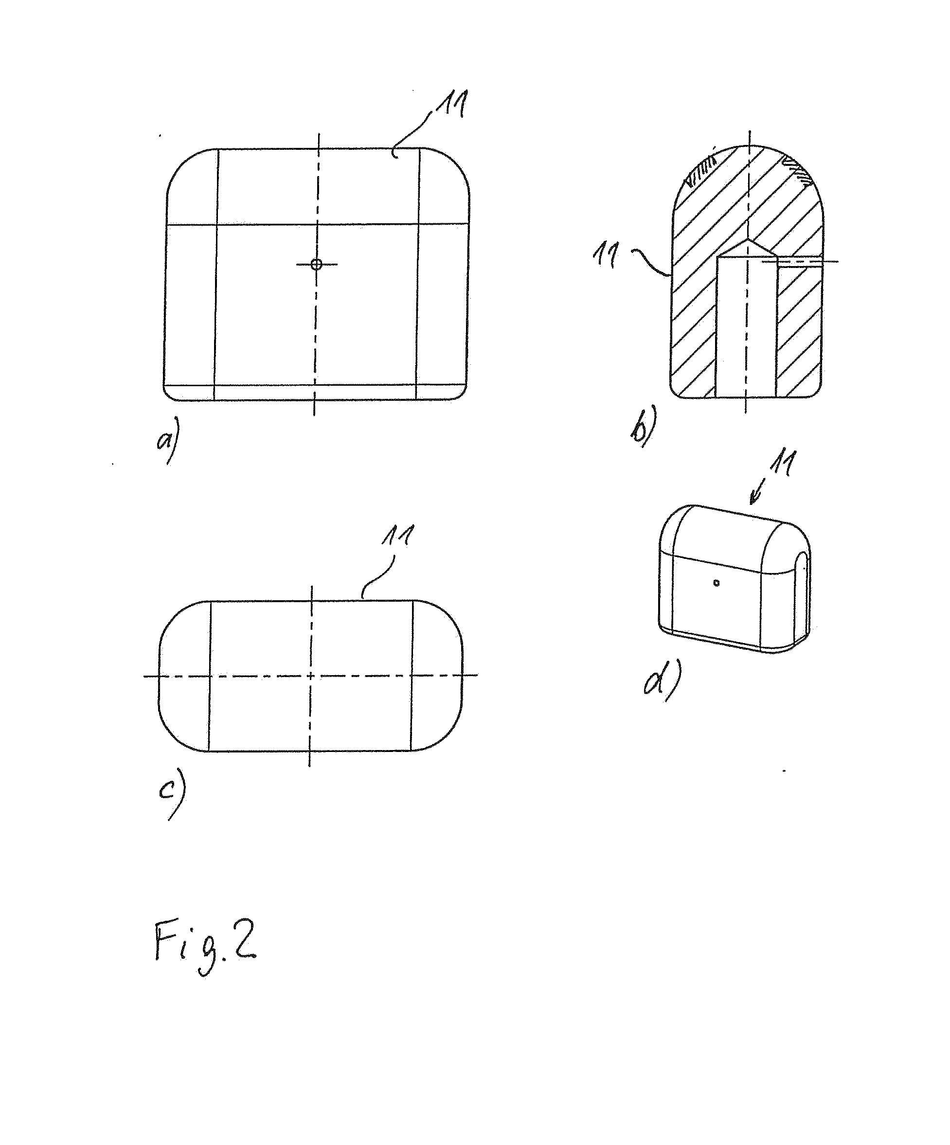 Apparatus for treating the human or animal body with mechanical strokes