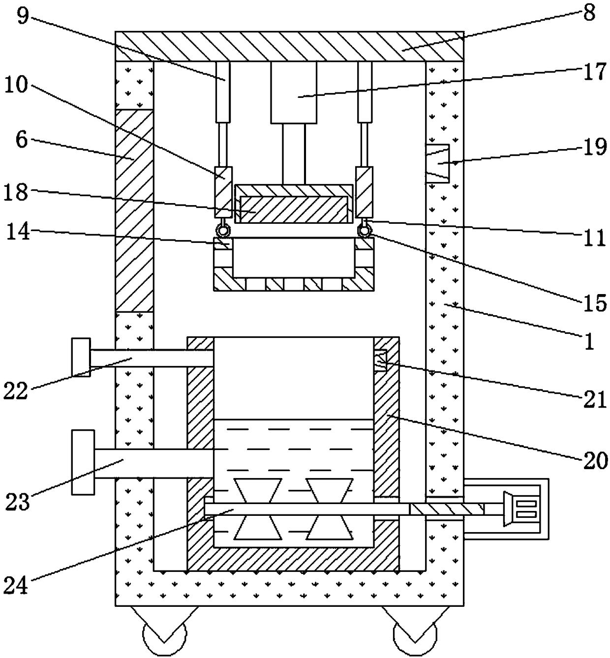 Quenching device with high safety performance for metal production