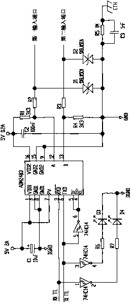 RS485 communication circuit