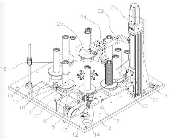 Automatic feeding device for rectangular sealing rings of brake calipers