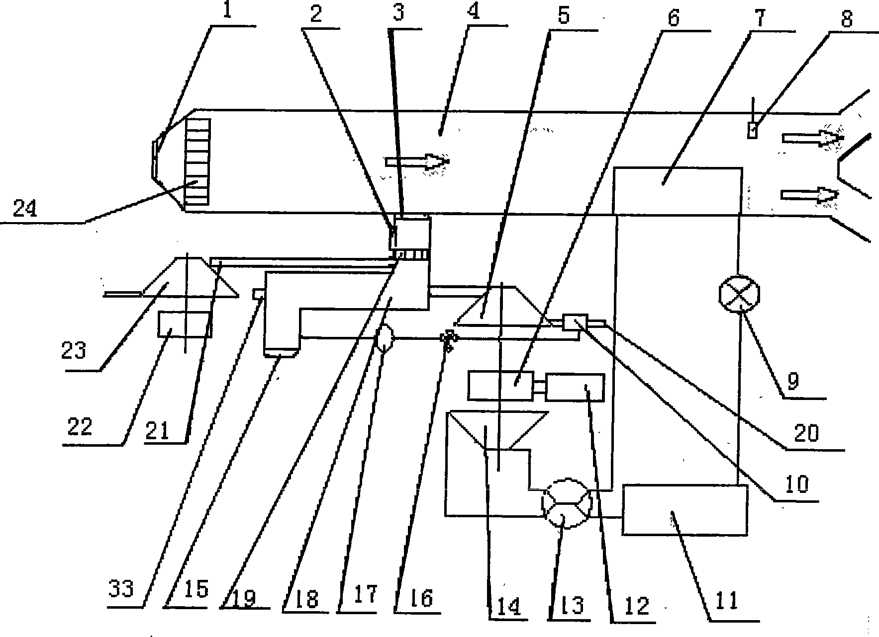 Automobile air conditioner system using vehicle exhaust energy