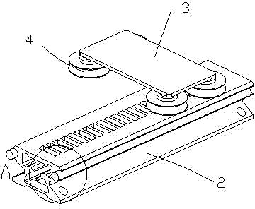 Mute slide rail for rail conveyor