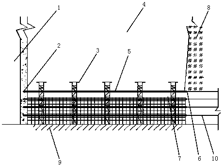 Post-doing construction method for tunnel connection section structure of subway station