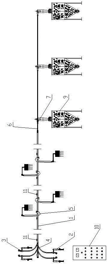 Granular food crop long-distance screw type pneumatic transportation system