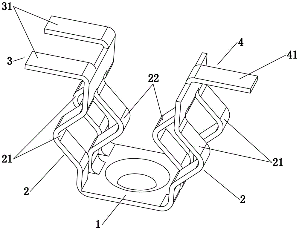 Metal elastic contact