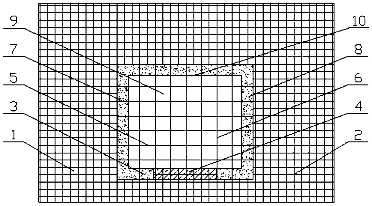 Building construction elevator shaft protection structure and construction method