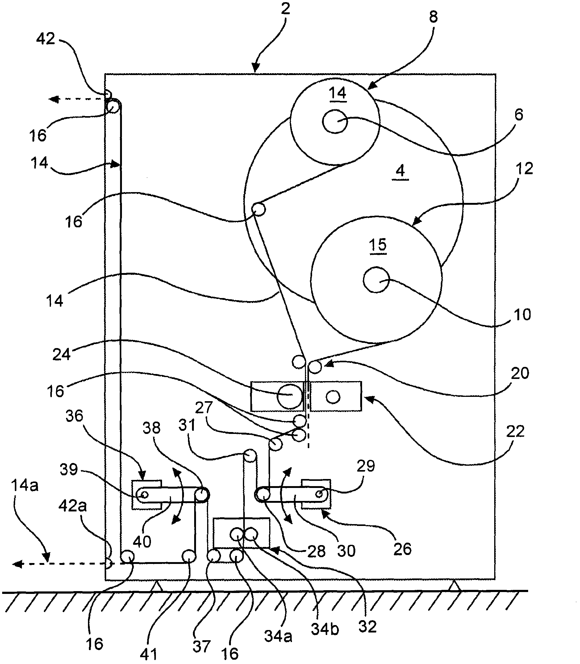 Bobbin rolling device for the tobacco processing industry