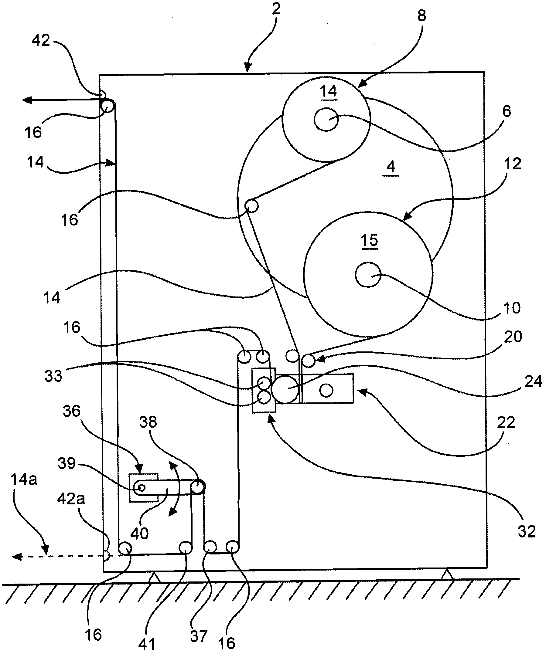 Bobbin rolling device for the tobacco processing industry