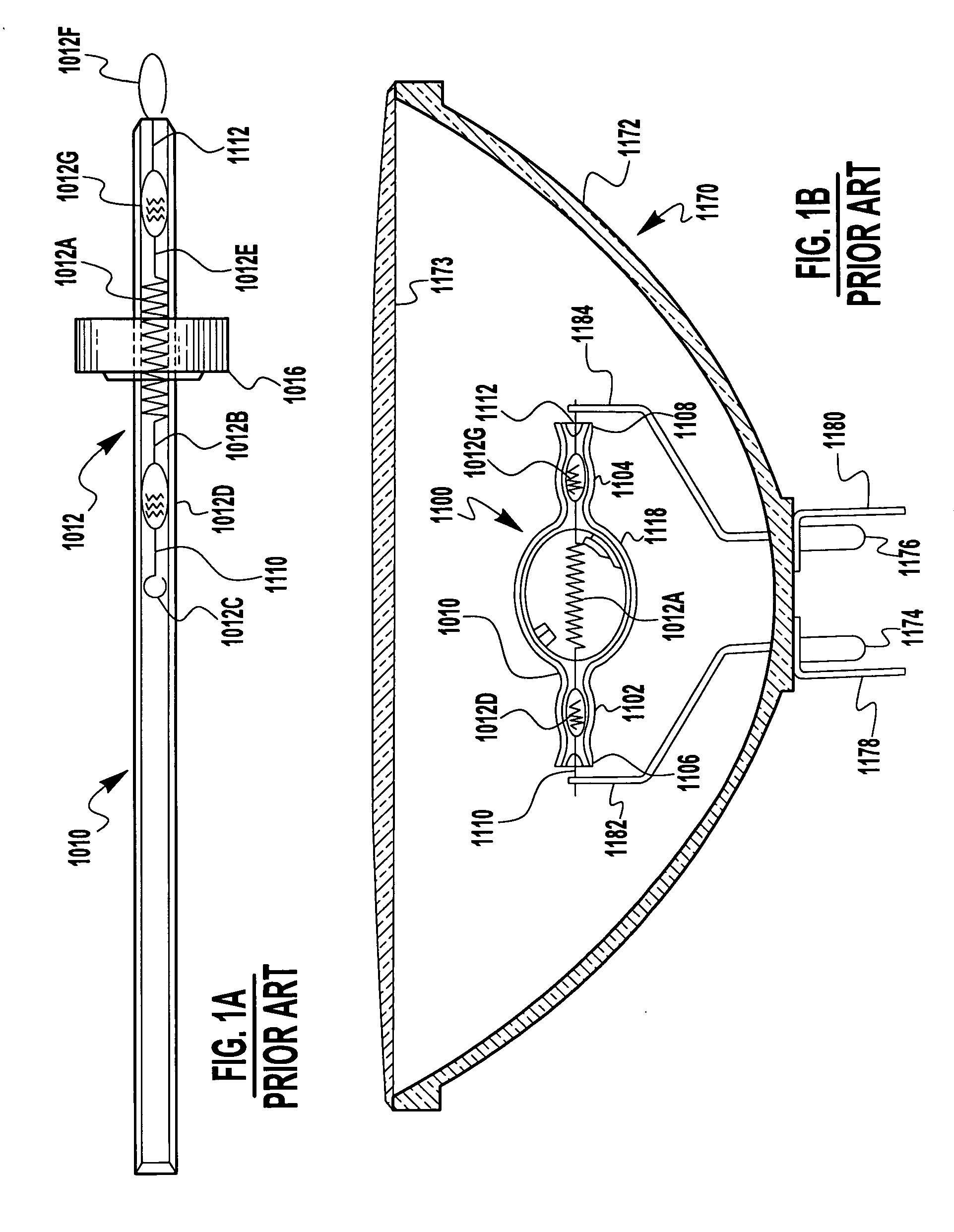 Spurred light source lead wire for handling and for assembling with a filament