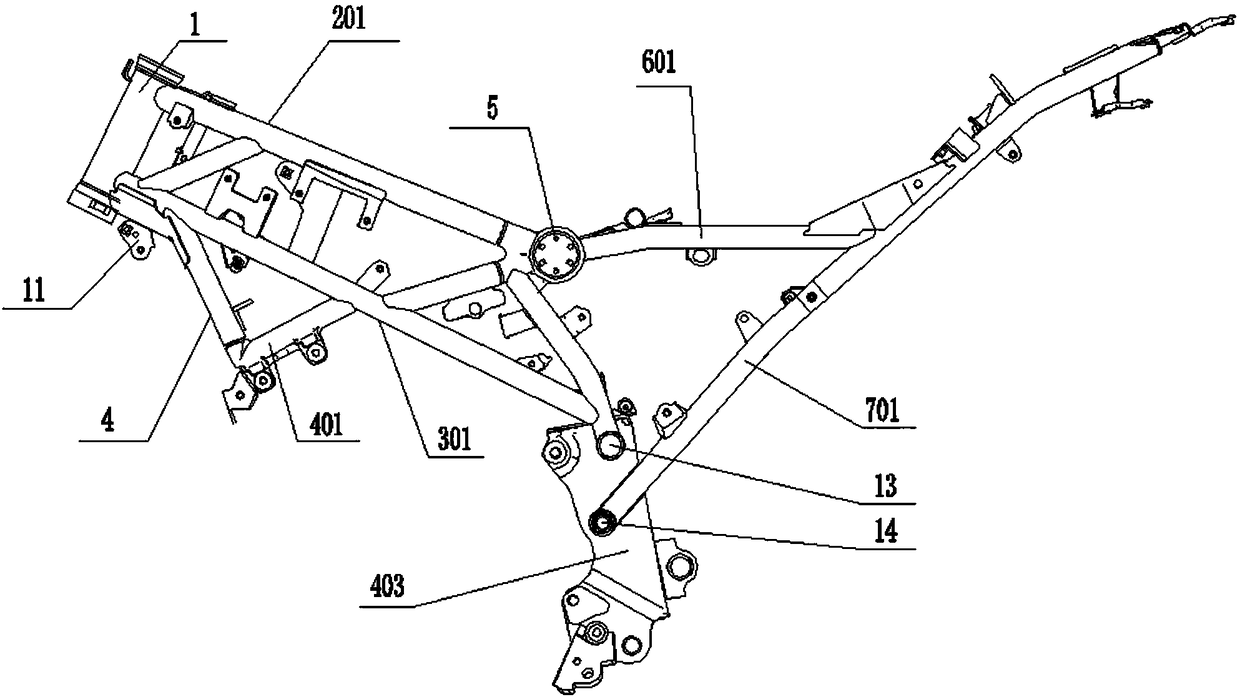 Machining method for frame final assembly tool combination