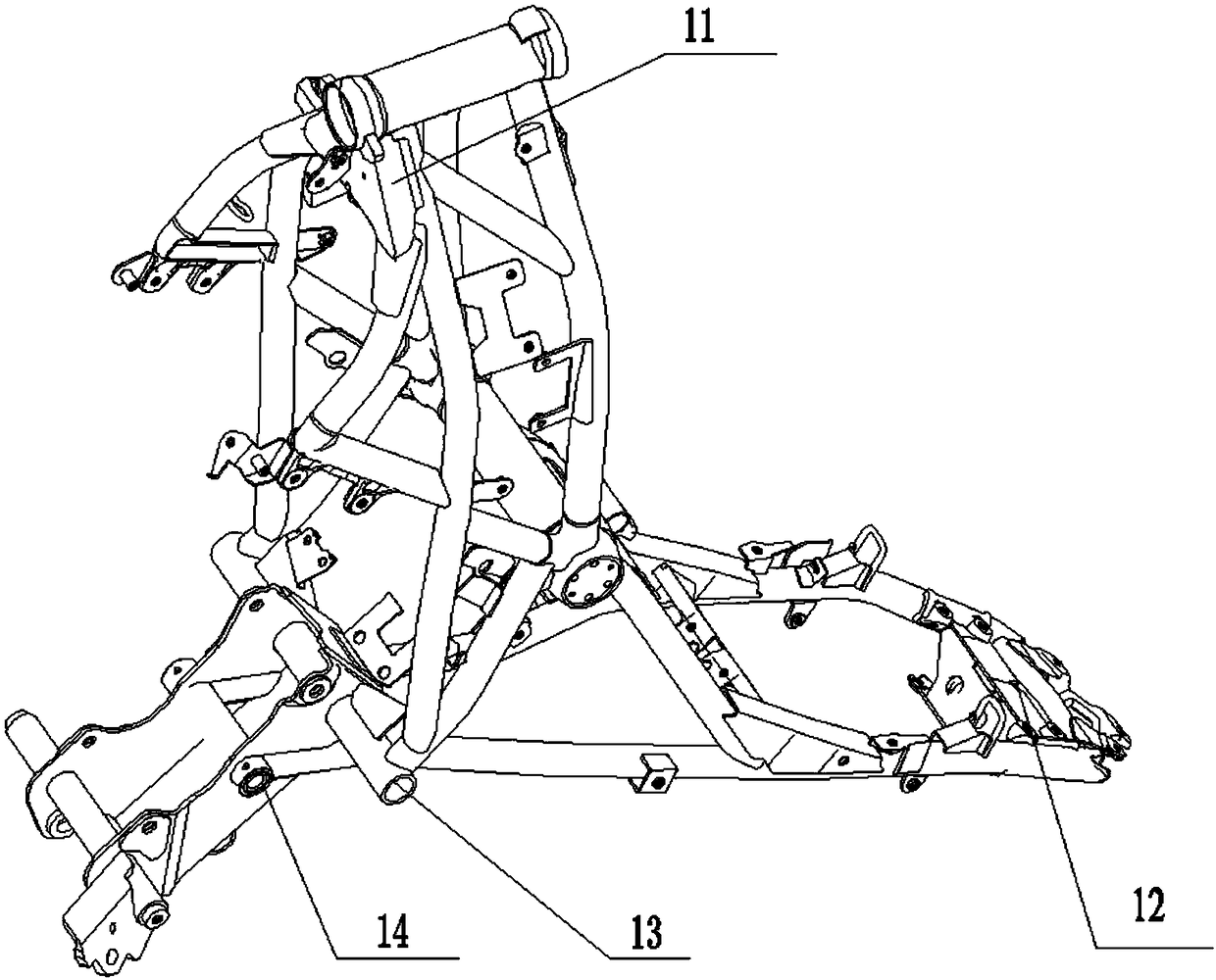 Machining method for frame final assembly tool combination