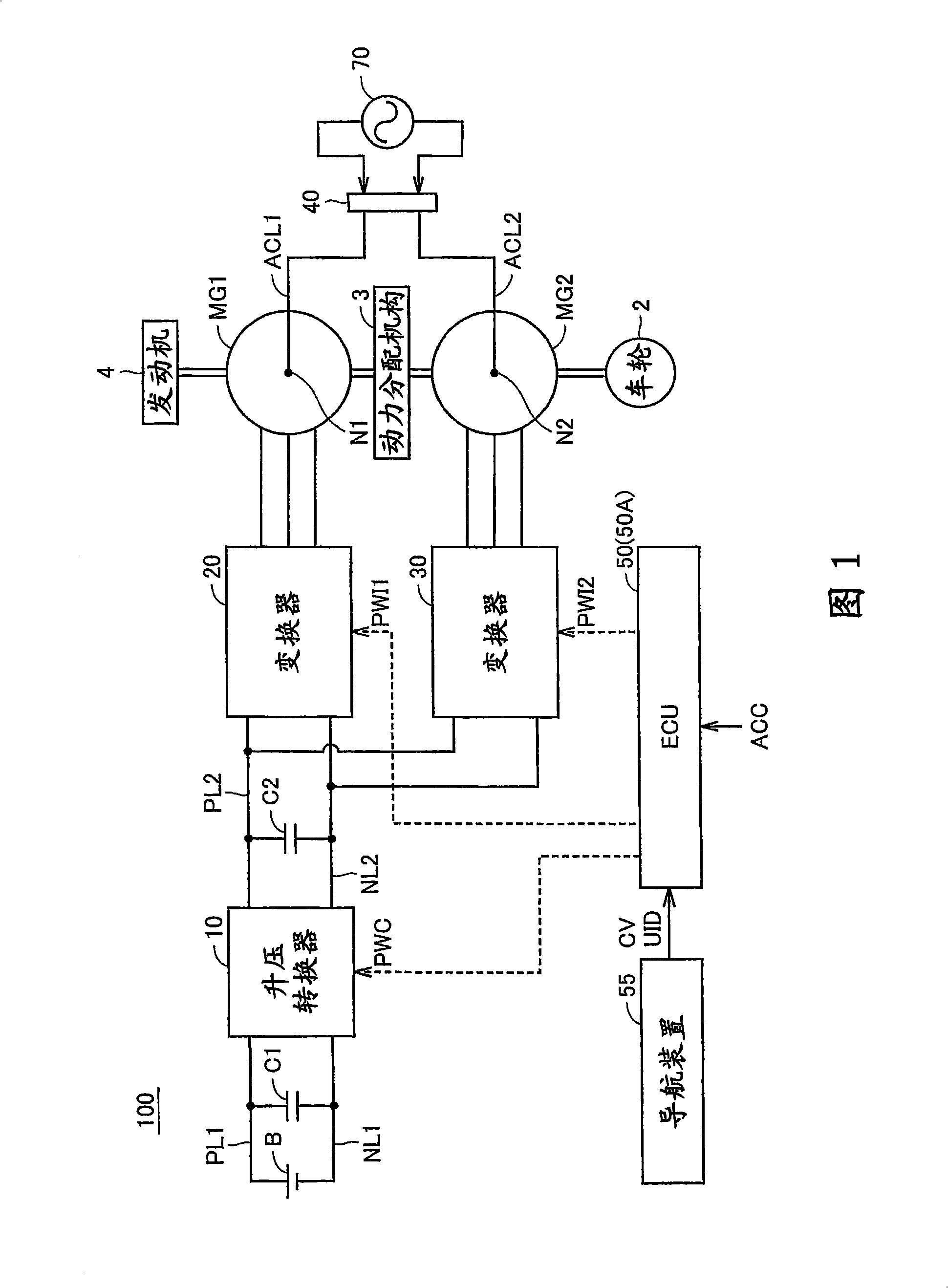 Hybrid vehicle, method of controlling hybrid vehicle, and computer readable recording medium having recorded thereon program for causing computer to execute control of hybrid vehicle