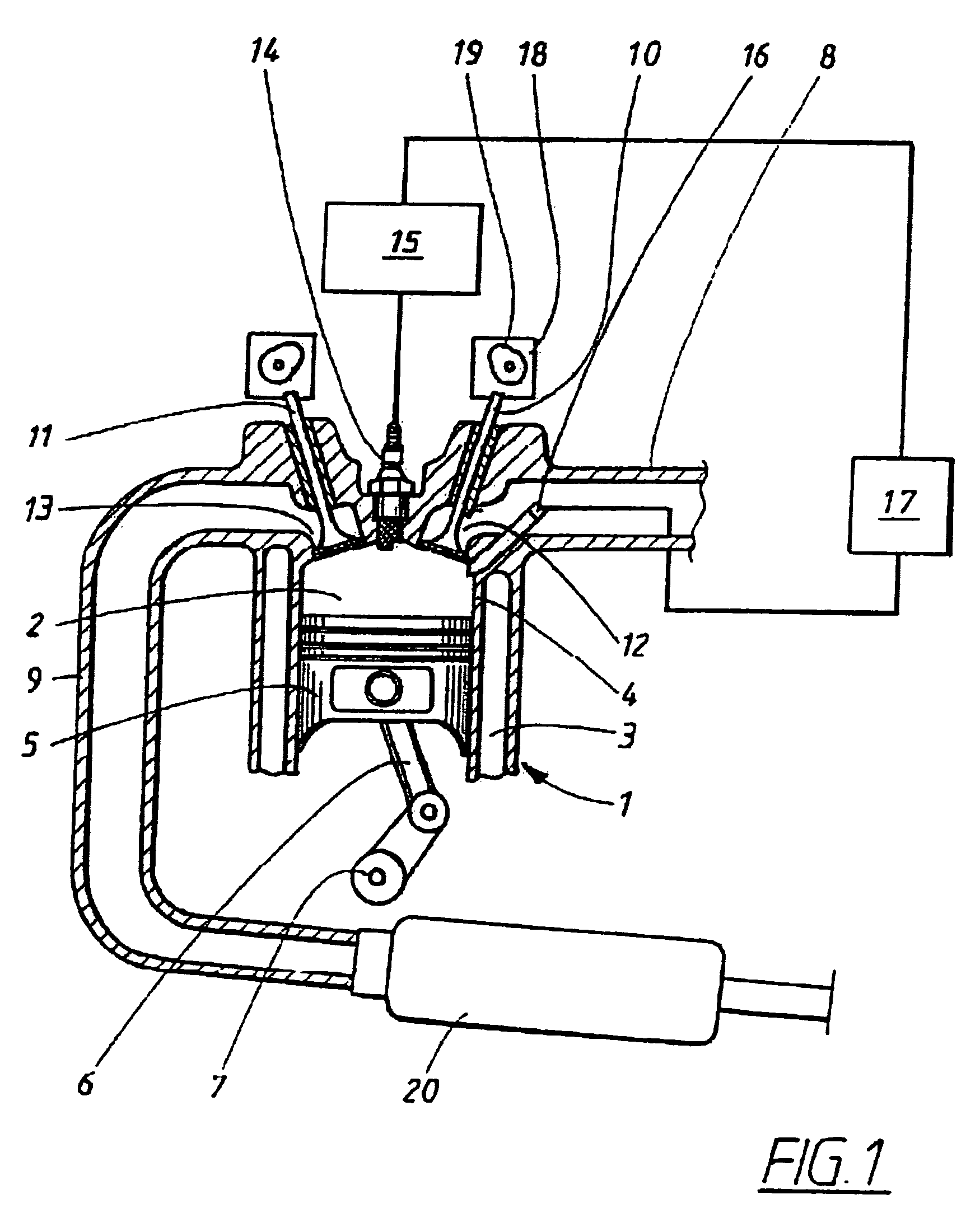 Method of reducing exhaust gas emissions during cold start conditions and an internal combustion engine in which the method is used