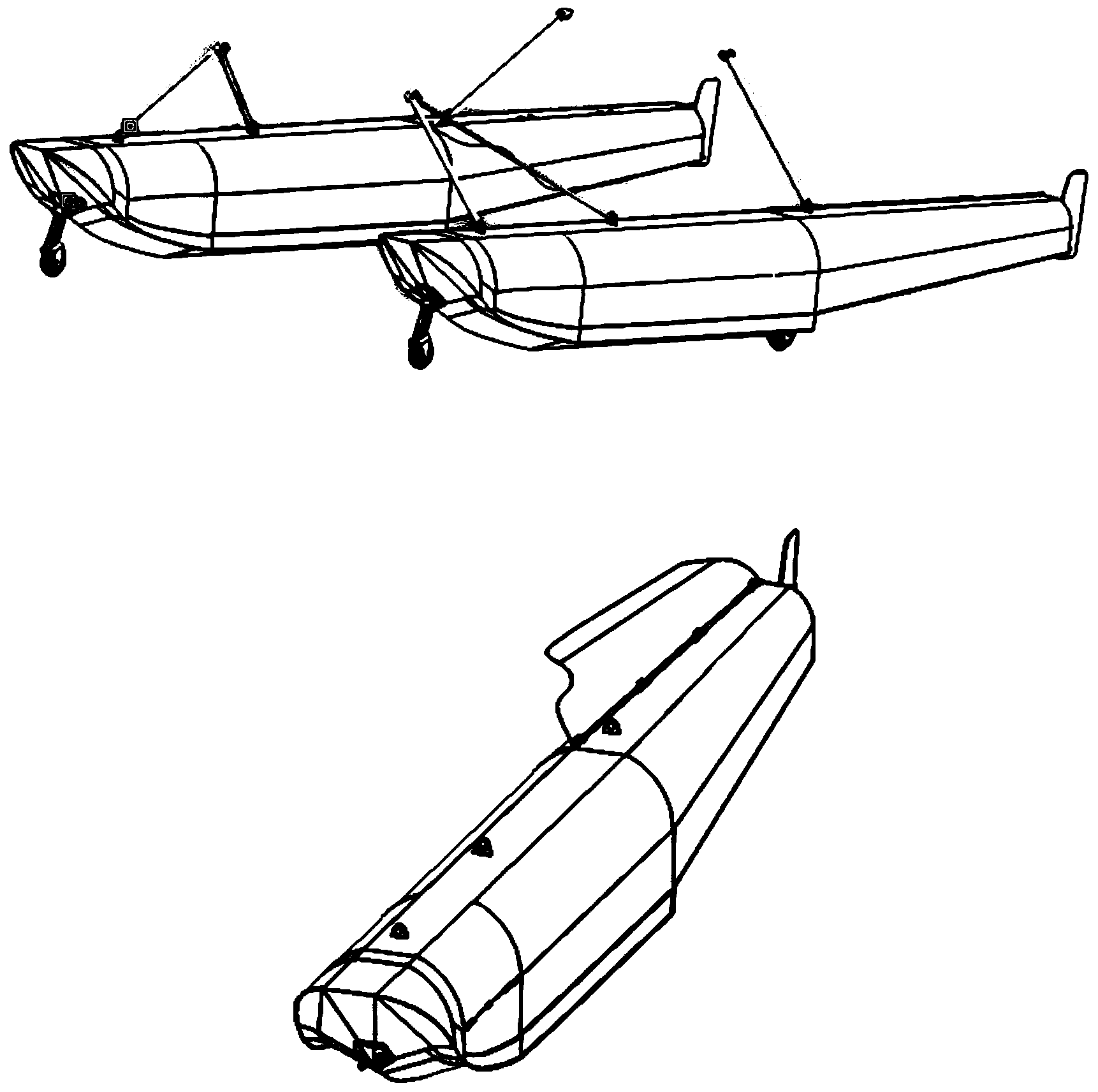 Automatic splash-proof seaplane float