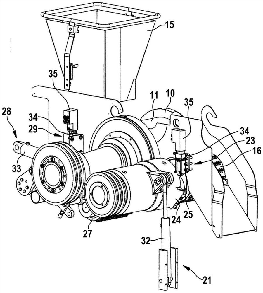 Device and method for separating materials with different degrees of flowability