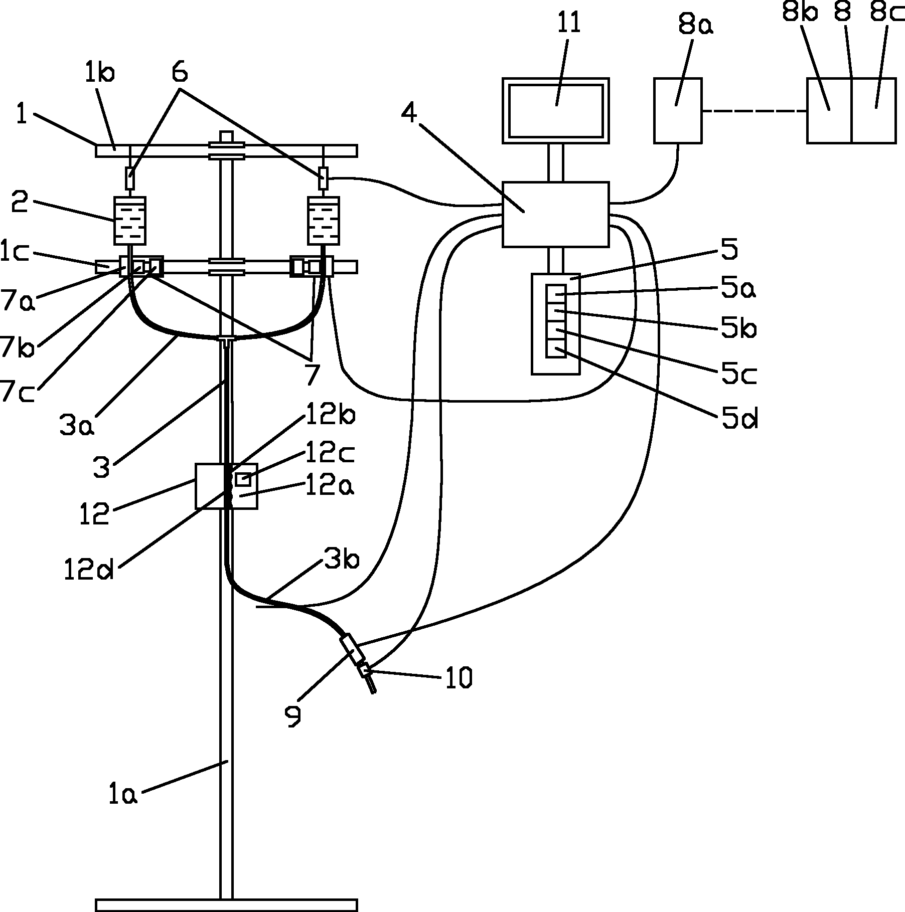Automatic control transfusion device and automatic control method thereof