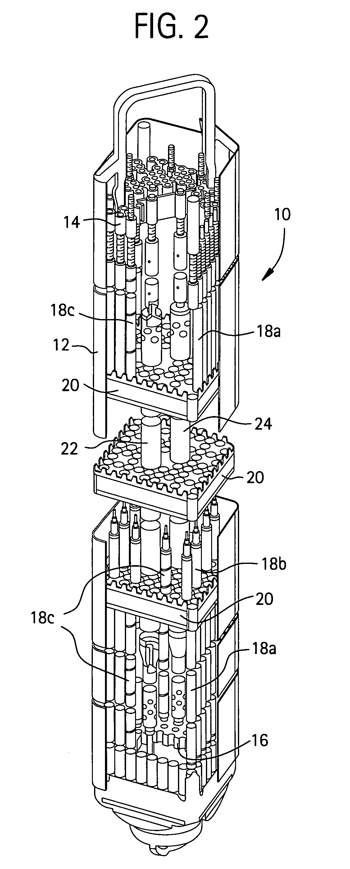 Method of producing isotopes in power nuclear reactors