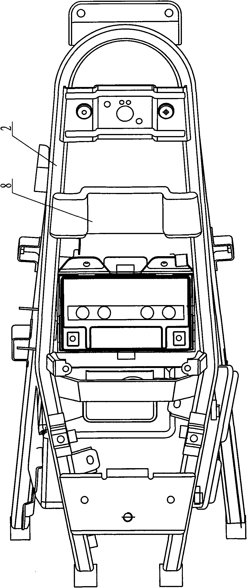 Assembly limit structure of motorcycle cushion