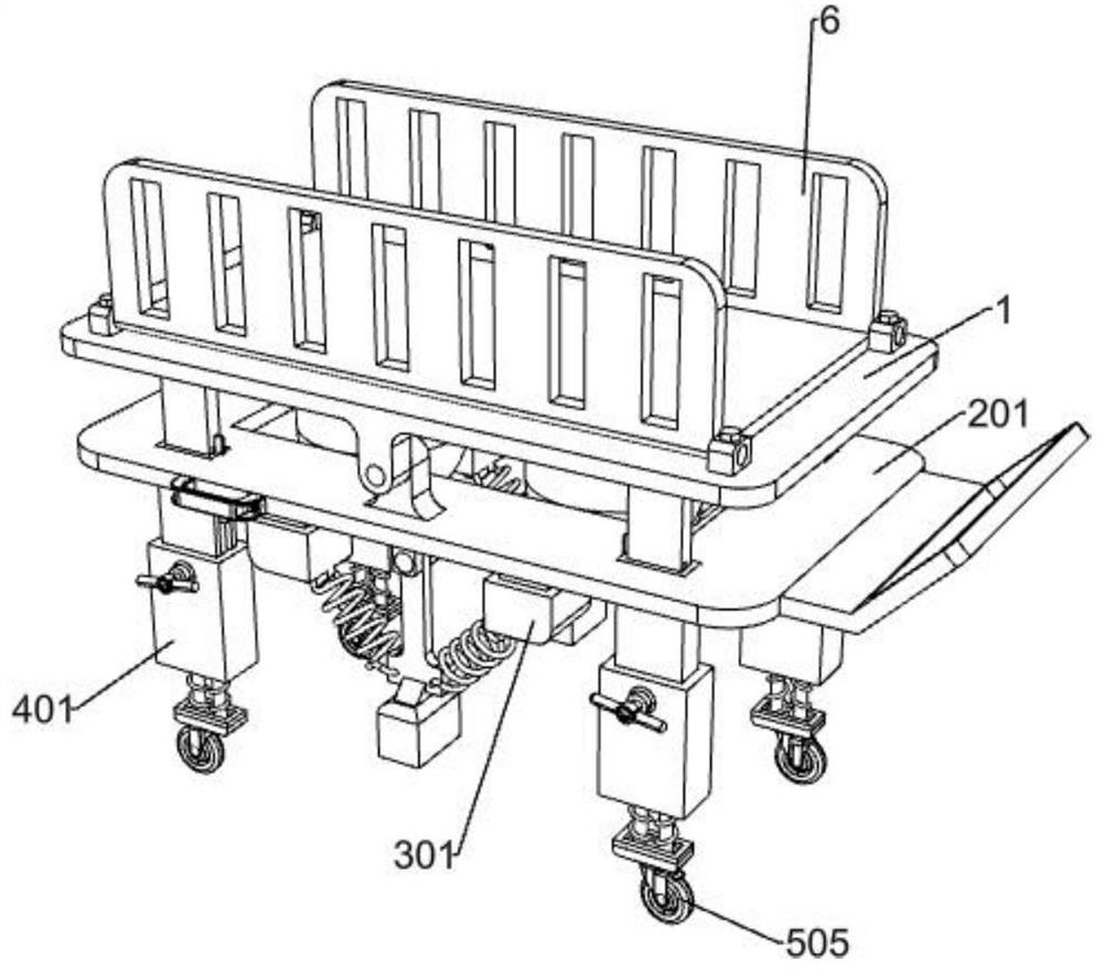 Medical bed trolley capable of automatically adjusting levelness based on plumb bob principle
