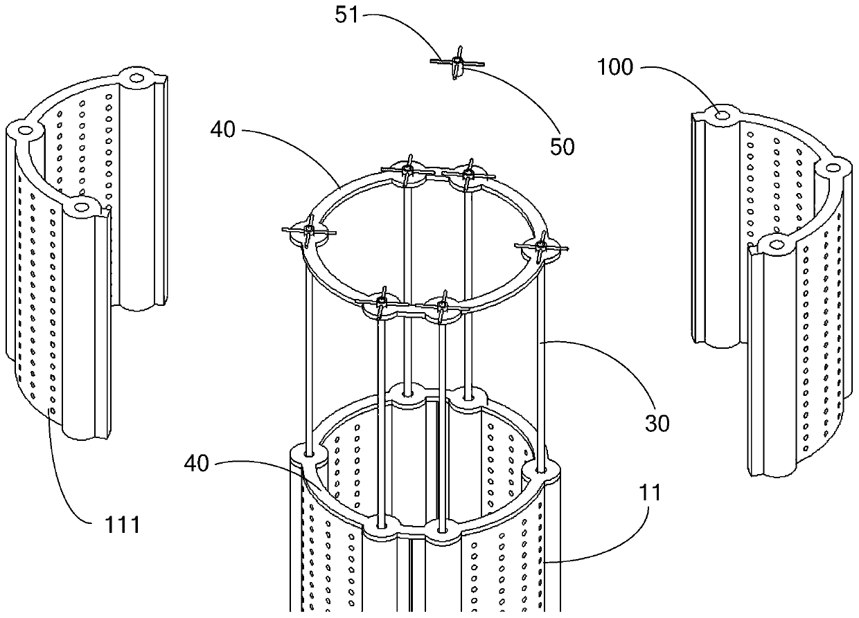 Easy-to-disassemble precipitation well structure and assembly method