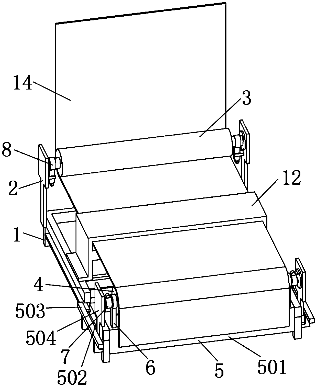 A production leveling device for anti-warping of light guide film