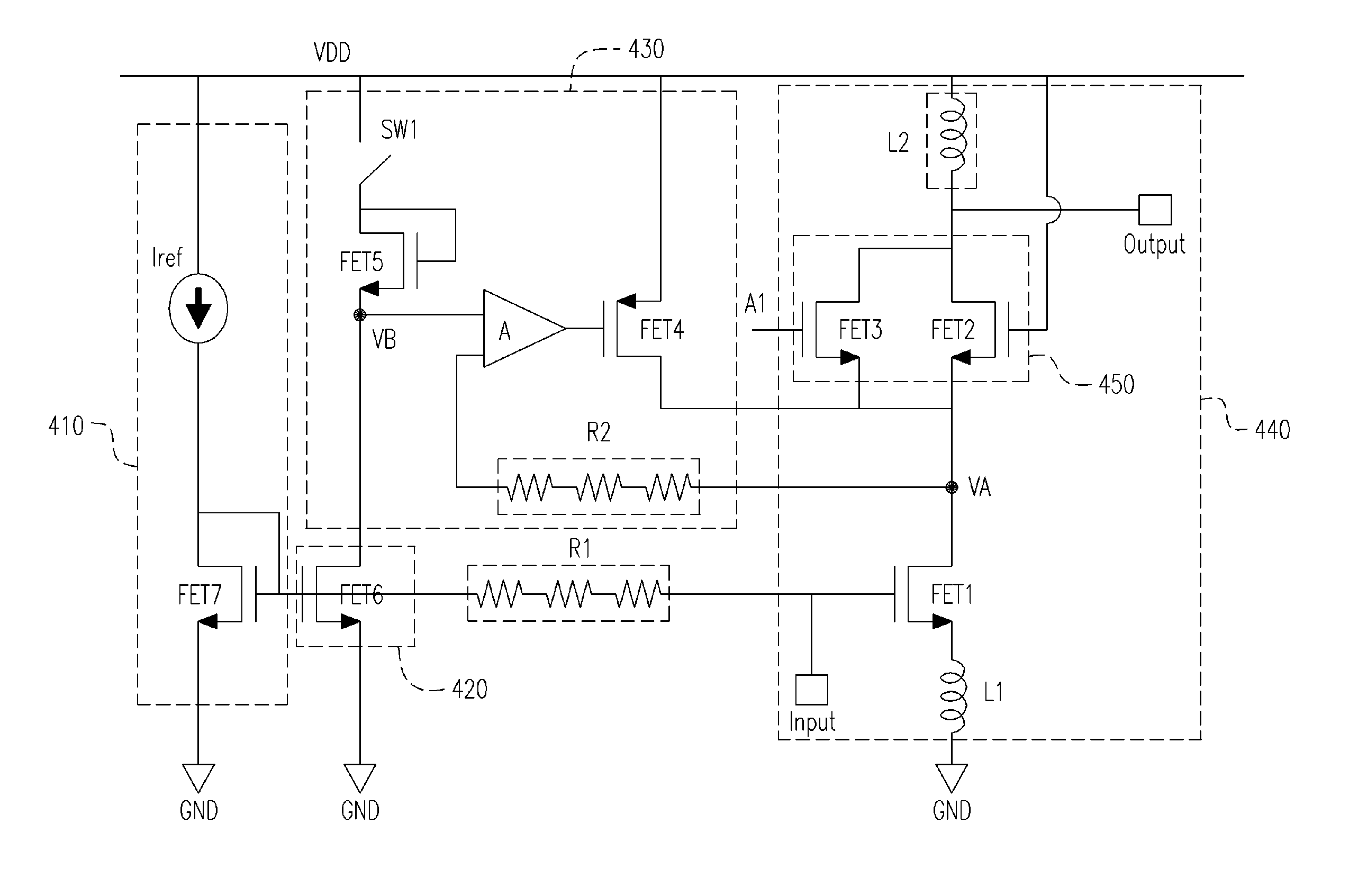 Current-matching variable gain amplifier