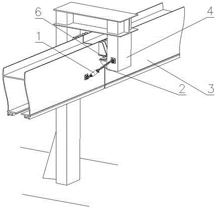 Fall prevention beam buffer device and method, and fall prevention beam buffer system in air rail