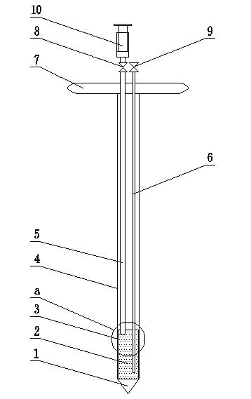 Soil or settlement soluble iron in-situ sampling device and in-situ sampling and testing method thereof