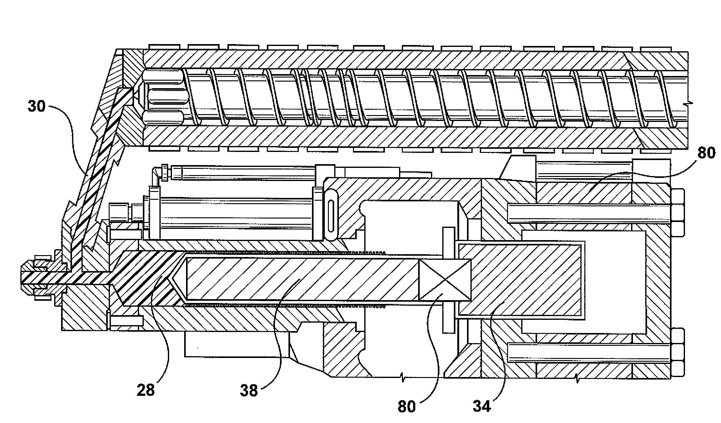 Apparatus and Methods for Active Mold Decompression & Melt Accumulation in a Shooting Pot Reservoir of an Injection Molding Machine