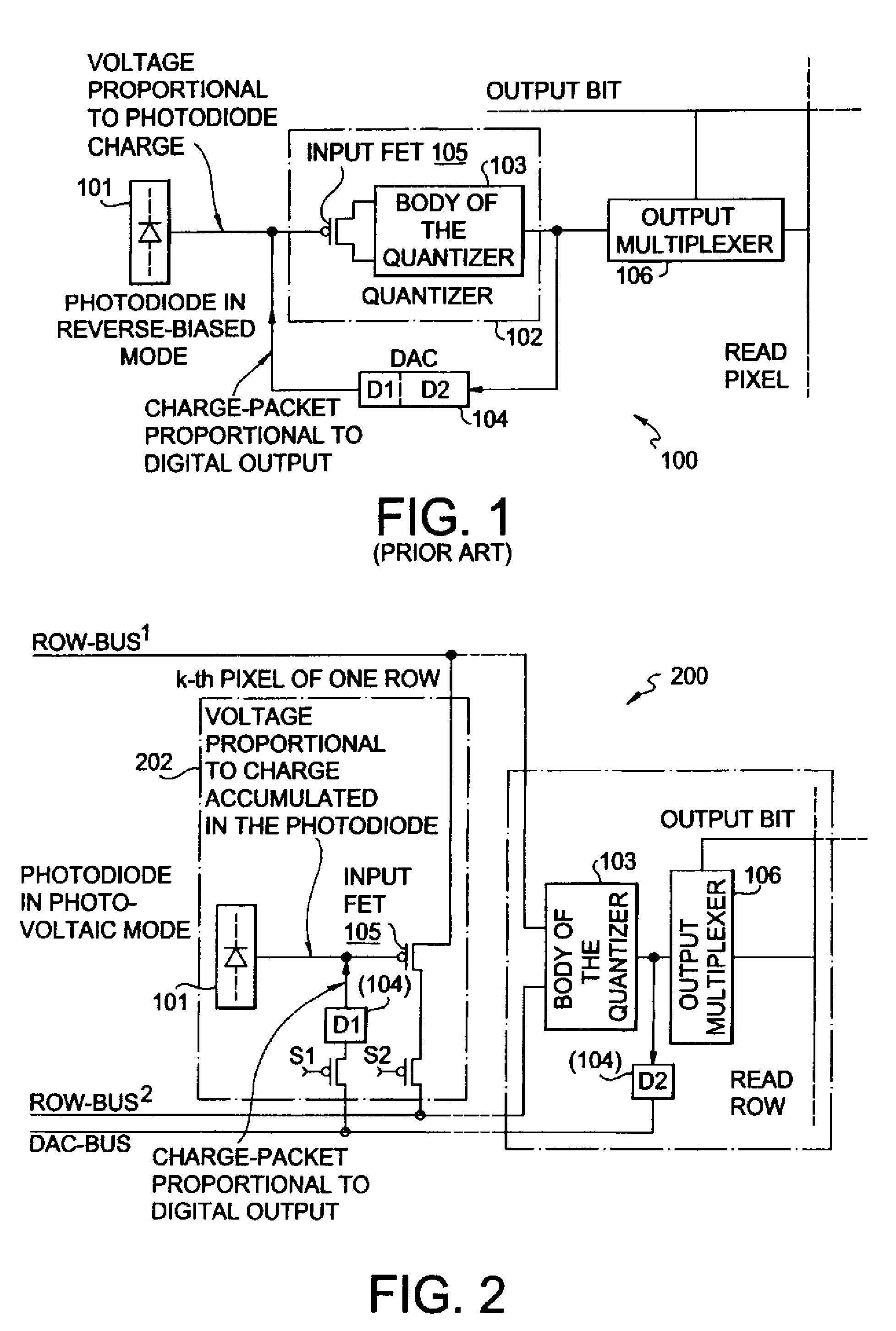 Multiplexed-input-separated Sigma-Delta analog-to-digital converter for pixel-level analog-to-digital conversion utilizing a feedback DAC separation