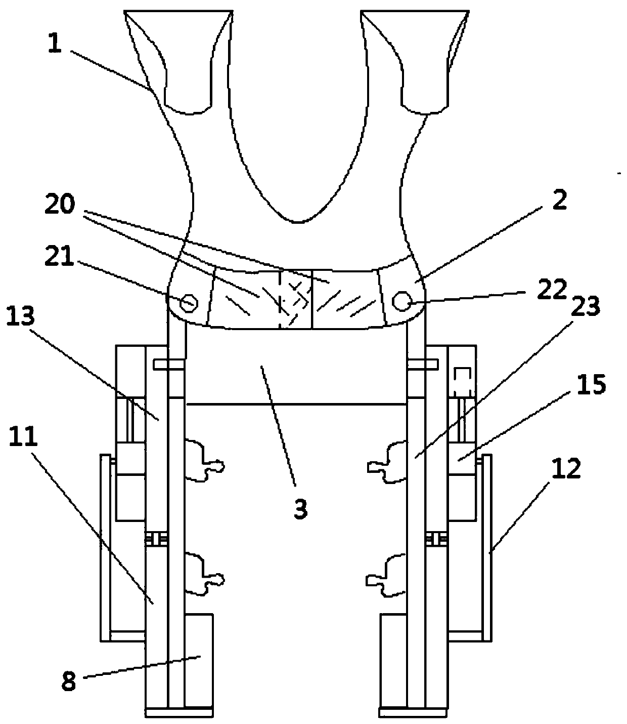 Lead clothes wearing walking device and using methods