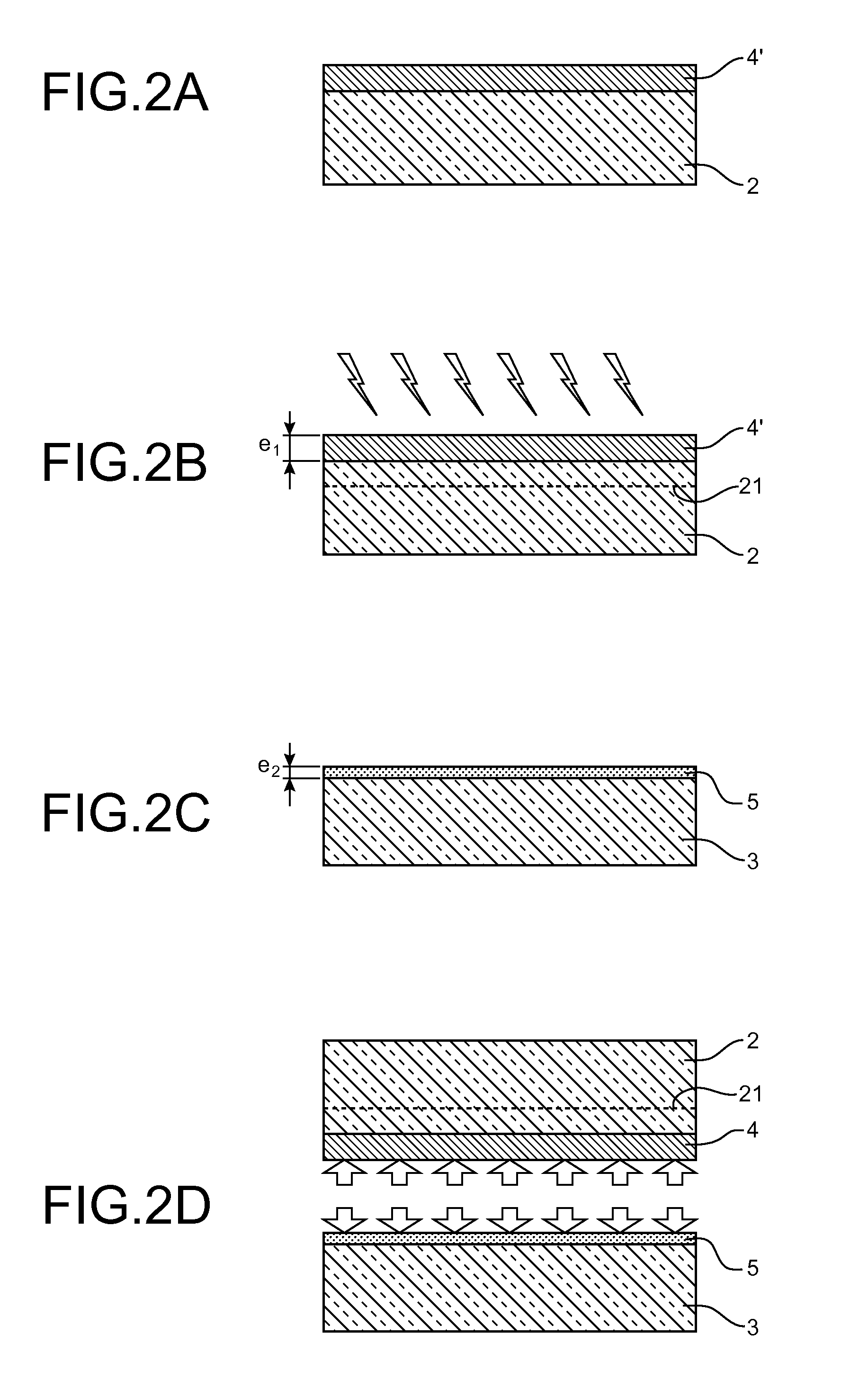 Method for producing a stack of semi-conductor thin films