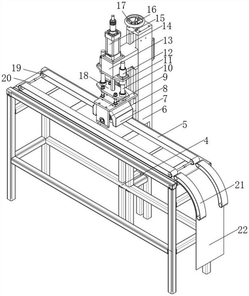 Convenient-to-adjust cloth paving device for garment processing