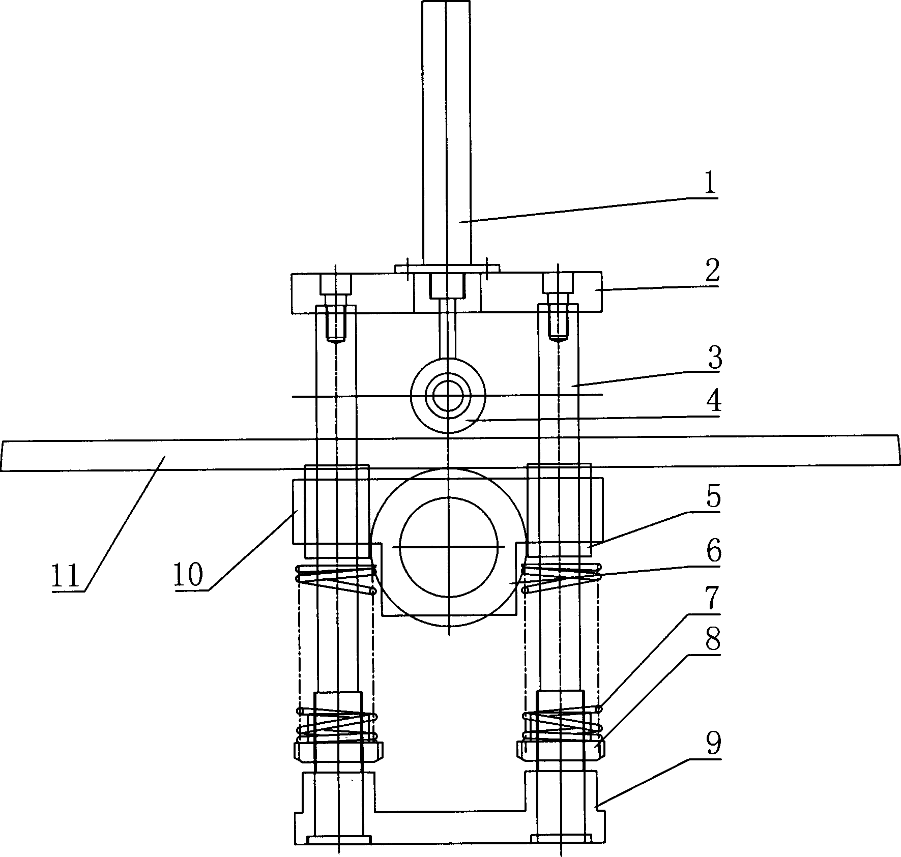 Air cylinder servo feeding guide device
